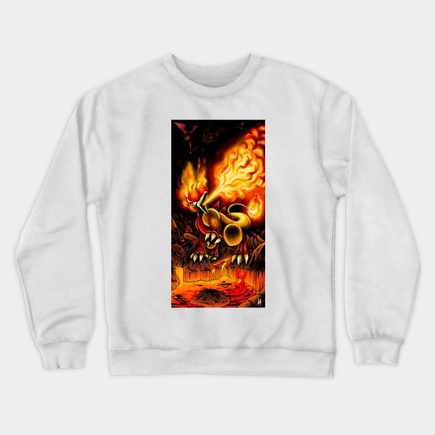 Catchable Fire Duck Crewneck Sweatshirt by mattleckie